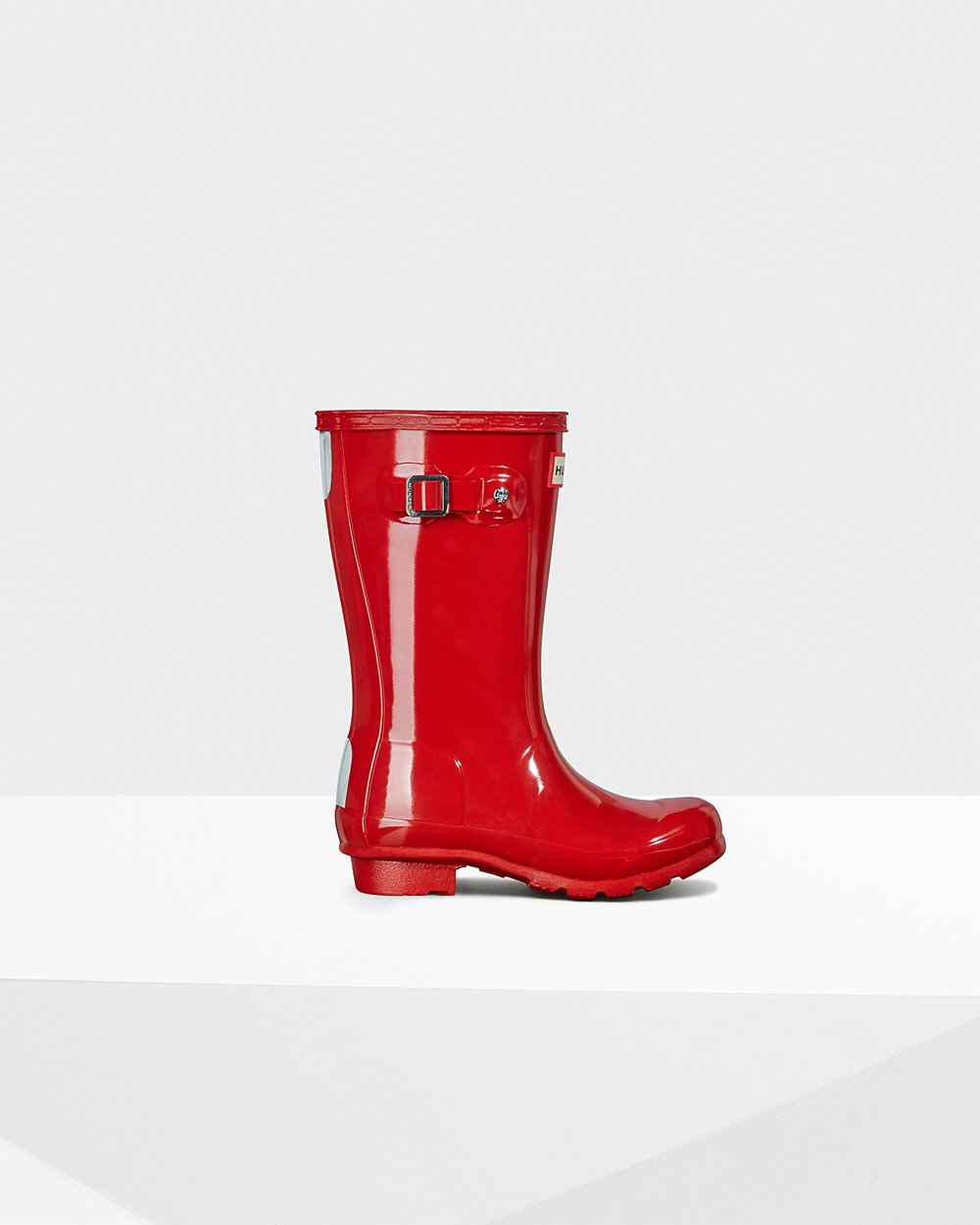 Hunter Niños Original Big Gloss - Botas de Lluvia Rojas - 496-CQUGTX